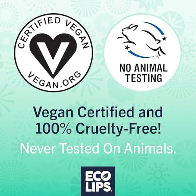 Eco Lips VEGAN LIP BALM SWEET MINT FLAVOR 3 PACK NATURAL BEE FREE WITH CANDELILLA WAX, ORGANIC COCOA BUTTER, COCONUT OIL LIP CARE. SOOTHE & MOISTURIZE DRY, CRACKED AND CHAPPED - MADE IN USA. - Image 3